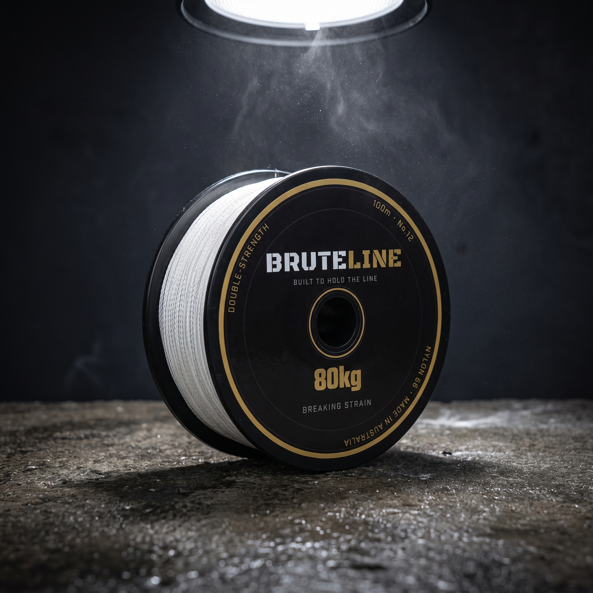 BruteLine 80 100m bricklayer's stringline reel, white Nylon 66 line, 80kg breaking strain
